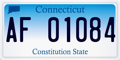 CT license plate AF01084