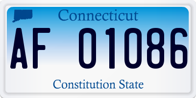 CT license plate AF01086
