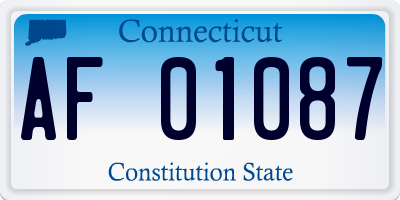 CT license plate AF01087