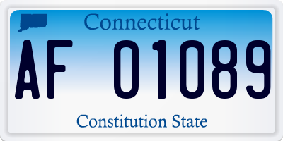 CT license plate AF01089