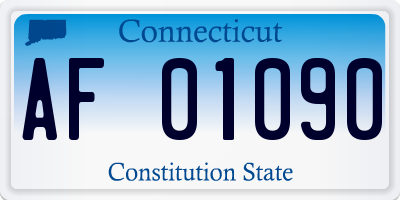 CT license plate AF01090