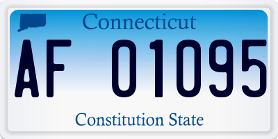 CT license plate AF01095