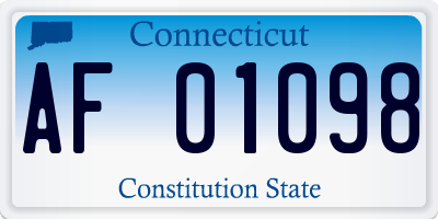CT license plate AF01098