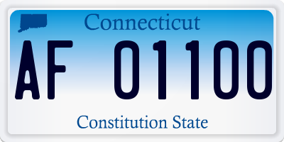 CT license plate AF01100