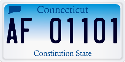 CT license plate AF01101