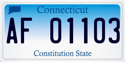 CT license plate AF01103