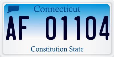CT license plate AF01104