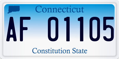 CT license plate AF01105