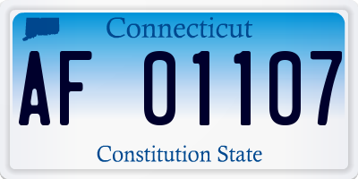 CT license plate AF01107