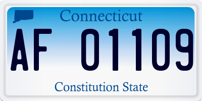 CT license plate AF01109