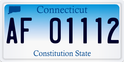 CT license plate AF01112