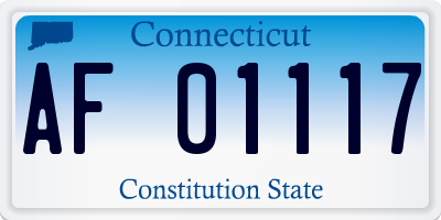 CT license plate AF01117