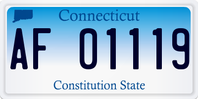 CT license plate AF01119