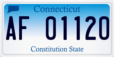 CT license plate AF01120