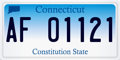 CT license plate AF01121