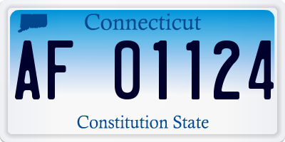 CT license plate AF01124