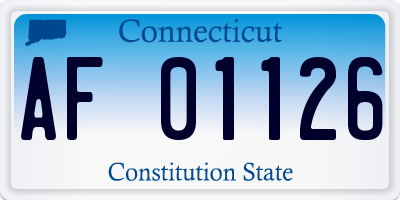 CT license plate AF01126