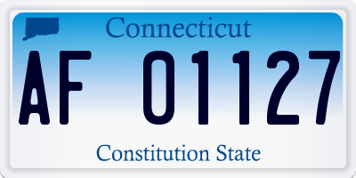 CT license plate AF01127