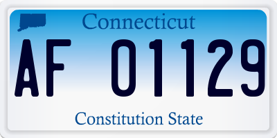 CT license plate AF01129
