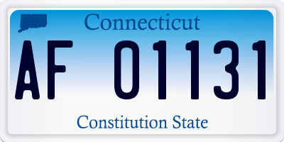 CT license plate AF01131