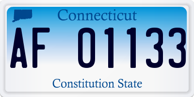 CT license plate AF01133