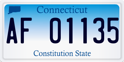 CT license plate AF01135