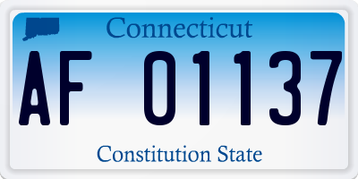 CT license plate AF01137