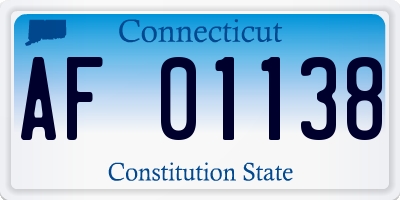 CT license plate AF01138