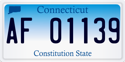 CT license plate AF01139