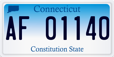 CT license plate AF01140