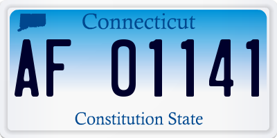 CT license plate AF01141