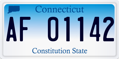 CT license plate AF01142