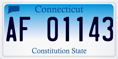 CT license plate AF01143