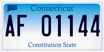 CT license plate AF01144