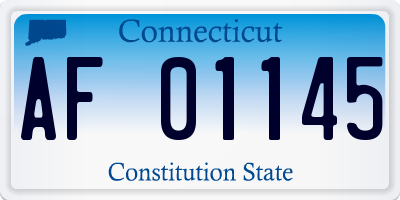 CT license plate AF01145