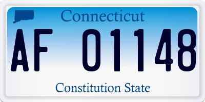CT license plate AF01148