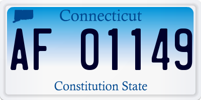 CT license plate AF01149