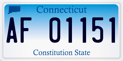 CT license plate AF01151