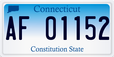 CT license plate AF01152