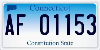 CT license plate AF01153