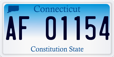 CT license plate AF01154