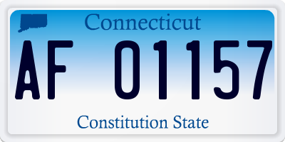 CT license plate AF01157