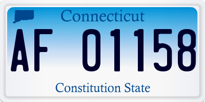 CT license plate AF01158