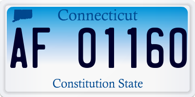 CT license plate AF01160