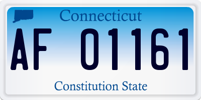 CT license plate AF01161
