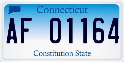 CT license plate AF01164