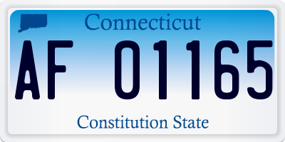 CT license plate AF01165