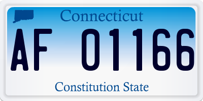 CT license plate AF01166