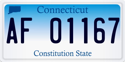 CT license plate AF01167