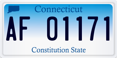 CT license plate AF01171